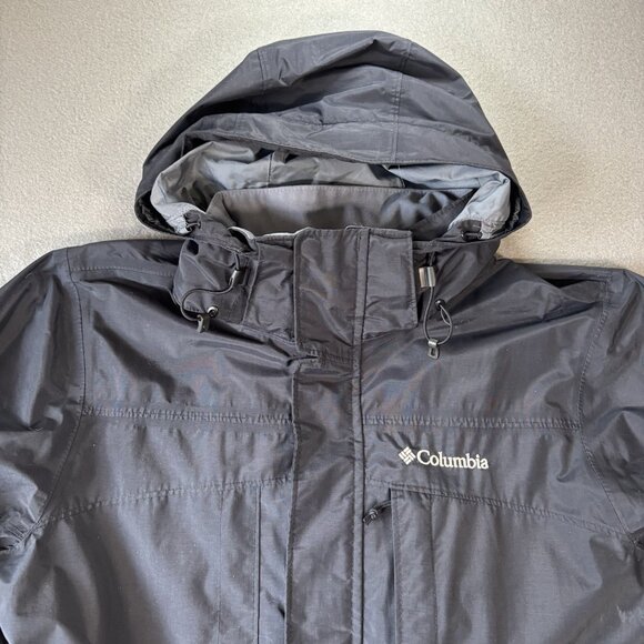 Columbia Omni Tech Waterproof Breathable Mens Jacket M Pockets Utility Hooded - Picture 2 of 16